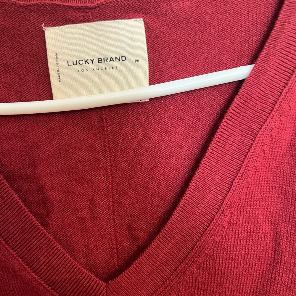 Lucky brand, Cotton cashmere blend V-neck sweater size M‎ - Picture 2 of 8